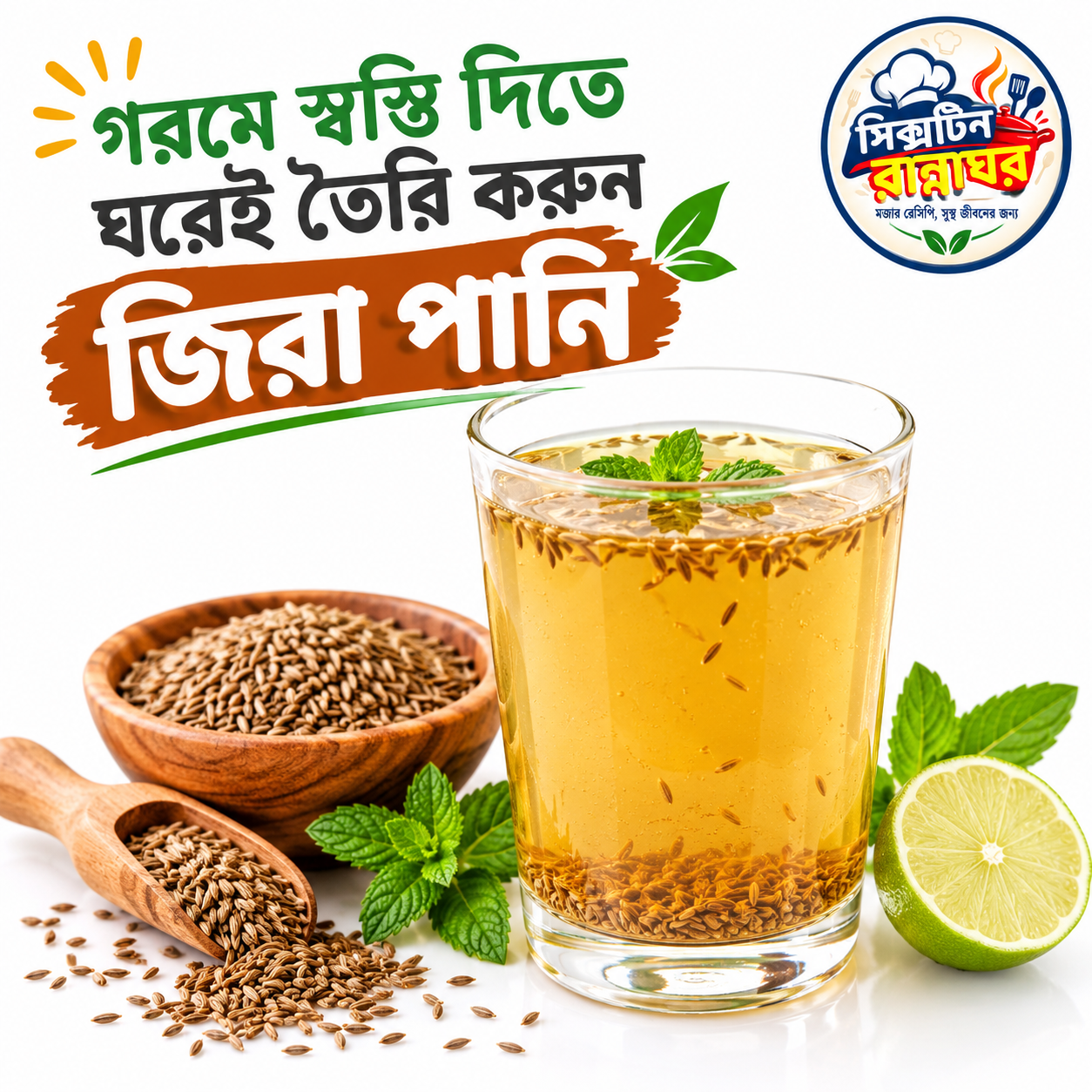 গরমে স্বস্তি দিতে ঘরেই তৈরি করুন জিরা পানি