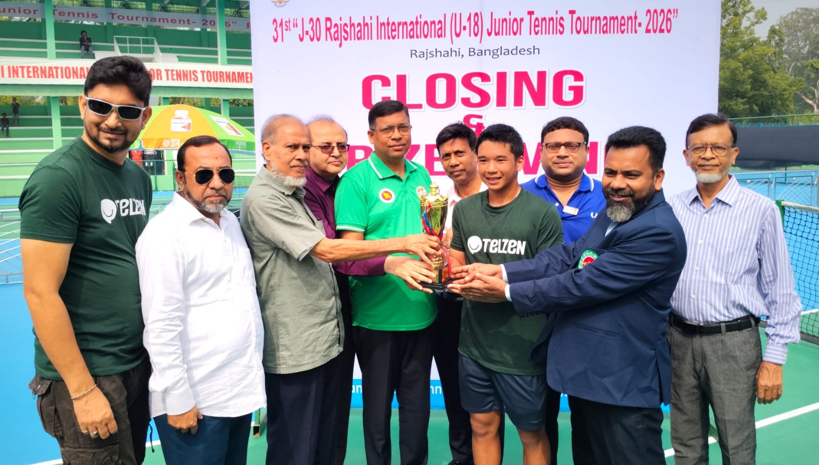 রাজশাহীতে আন্তর্জাতিক জুনিয়র টেনিসে ছেলেদের এককে চ্যাম্পিয়ন থাইল্যান্ডের লিকুল