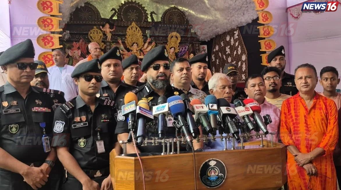 নীলফামারীর ৮১২ পূজামণ্ডপে এসআরবি-১৩-এর বিশেষ নিরাপত্তা