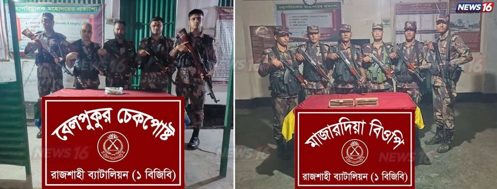 রাজশাহীতে বিজিবির অভিযানে গাঁজা ও ১০ হাজার ইলেকট্রিক রেজিস্টেন্স জব্দ